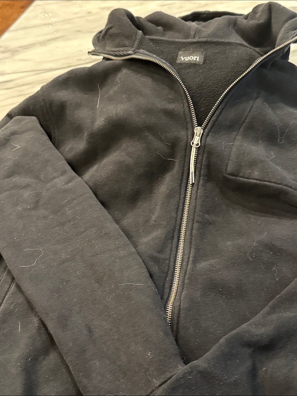 Vuori Black Lightweight Full-Zip Shirt Jacket